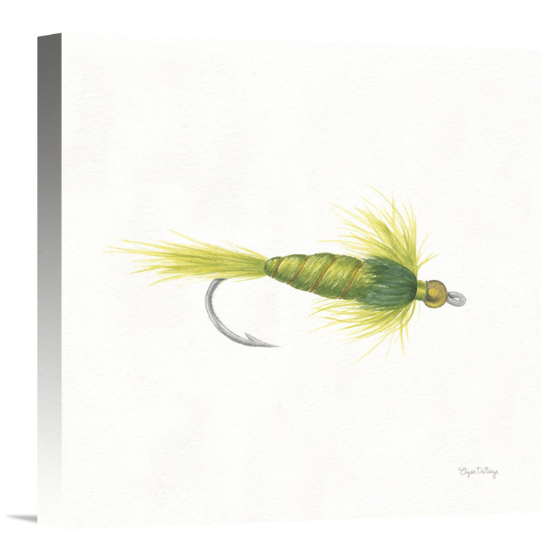 " Gone Fishin IV " by Elyse DeNeige, 18" H x 18" W, No Mat, Wrapped Canvas