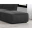 Repose-pieds rembourré gris anthracite Ortega
