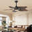 44-Inch Ceiling Fan With Light, 5 Solid Wood Blades, DC Motor, APP & Remote Control, Dimmable Full-Spectrum LED, Reversible Airflow, For 15X15 Ft Living Room Bedroom, Works On Sloped Ceilings (Less Than15°)