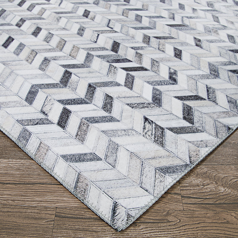 Tapis gris antidérapant Cadmoin, Rectangle 5 pi 3 po x 7 pi 6 po
