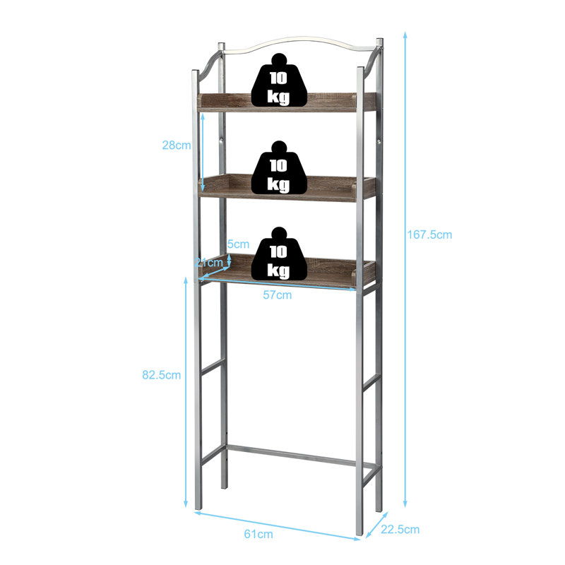 Santibanez Freestanding Over The Toilet Storage