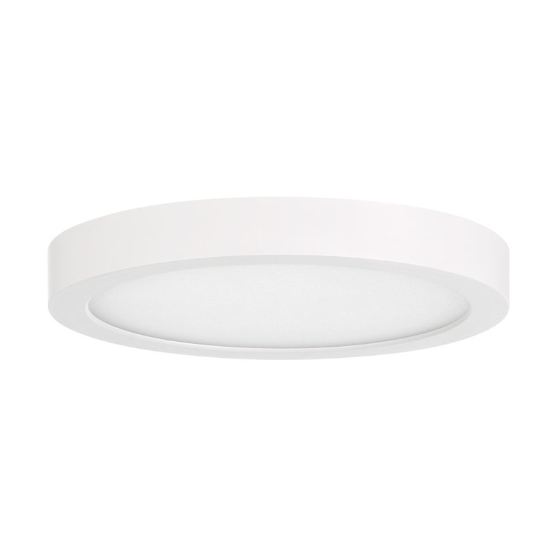 Plafonnier encastré Raed, Blanc, H 0,9 po x l 7 po x P 7 po