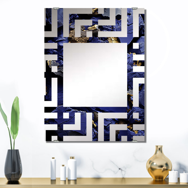 Miroir mural Tedd - Abstract Collages MIR131680, 32 po x 24 po