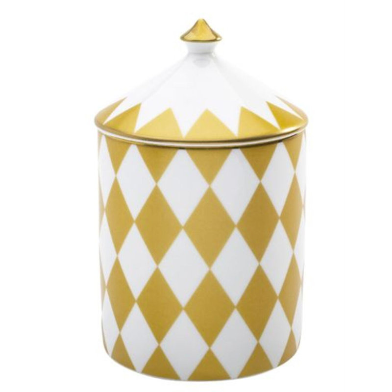 Parterre Scented Jar Candle w/Lid, Gold/White
