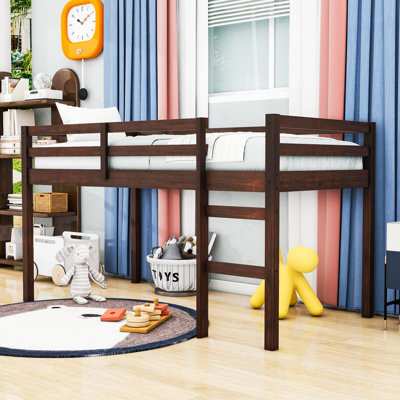Kashina Twin Loft Bed With Ladder, Ample Storage Space, Safety Guardrails