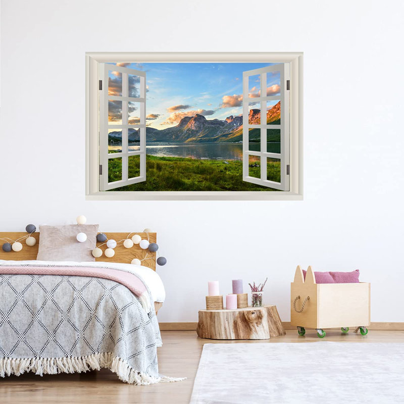 Landscape & Nature Non-Wall Damaging Wall Decal, 28" H x 42" W