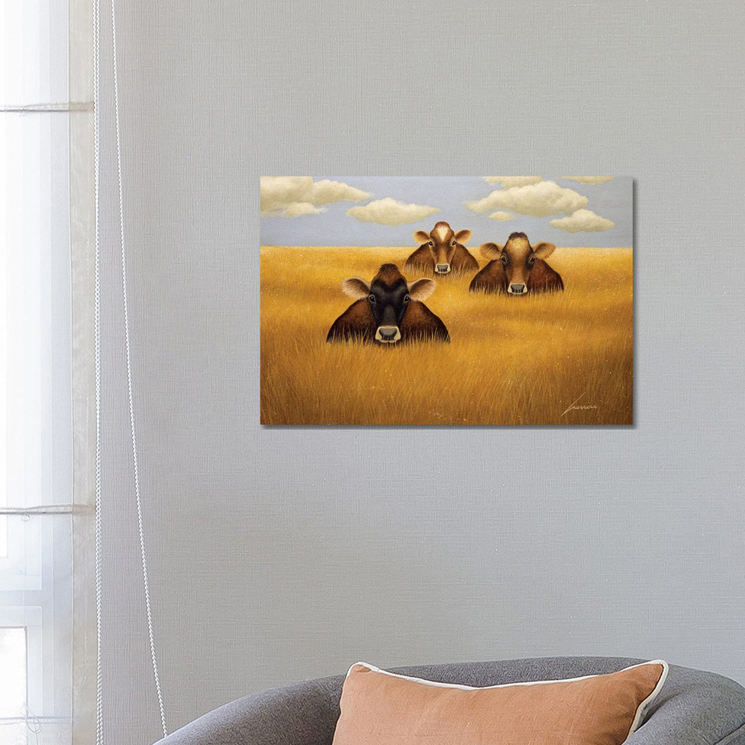 Prairie Trio by Lowell Herrero - Wrapped Canvas Painting