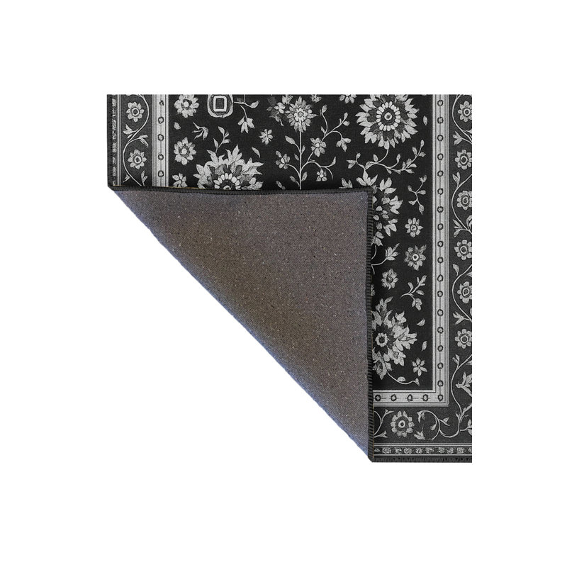 Tapis mauve à motif tissé lavable Mosso, 3'3" x 4'11"