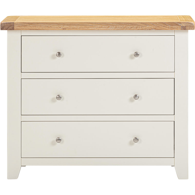 Windsor 97cm W 3 - Drawer Chest of Drawers, Ivory