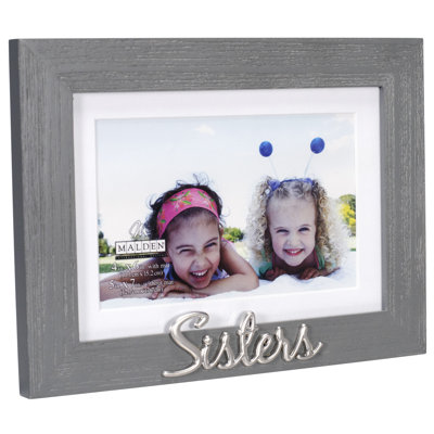 Gray Wood Embossed Picture Frame