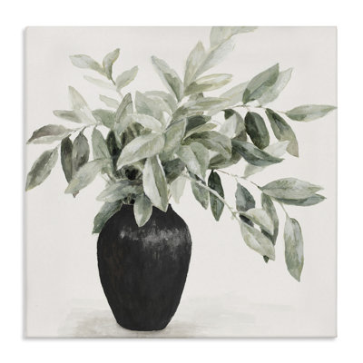 Plante dans un vase noir, art mural par Lanie Loreth