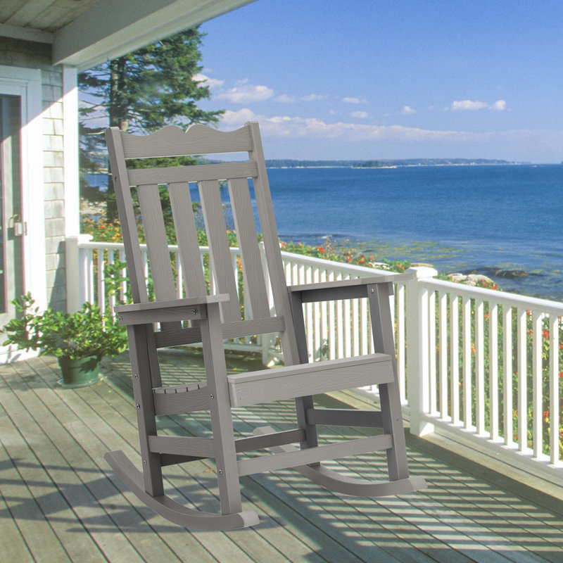 Chaise Adirondack berçante Juulia, Gris clair