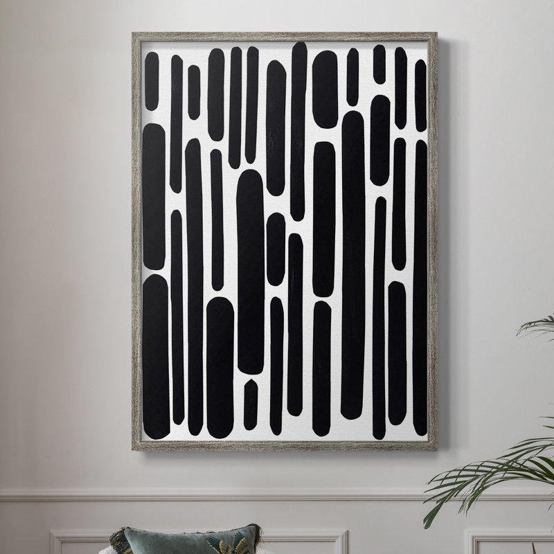 Shuffle I Framed Print - Solid Wood, 11" H x 9" W