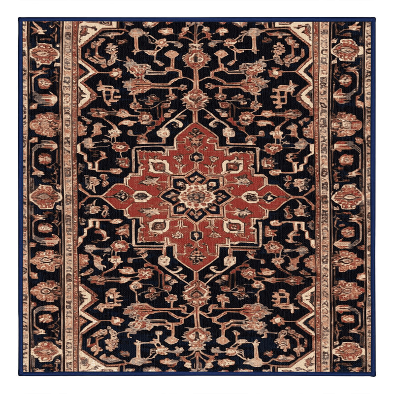 Tapis mauve lavable à la machine, Carré 3 pi