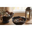 Bols décoratifs cannelés en métal pour la décoration intérieure - style moderne avec attrait texturé pour comptoir de cuisine - ensemble de 2, 14 po, 11 po, noir
