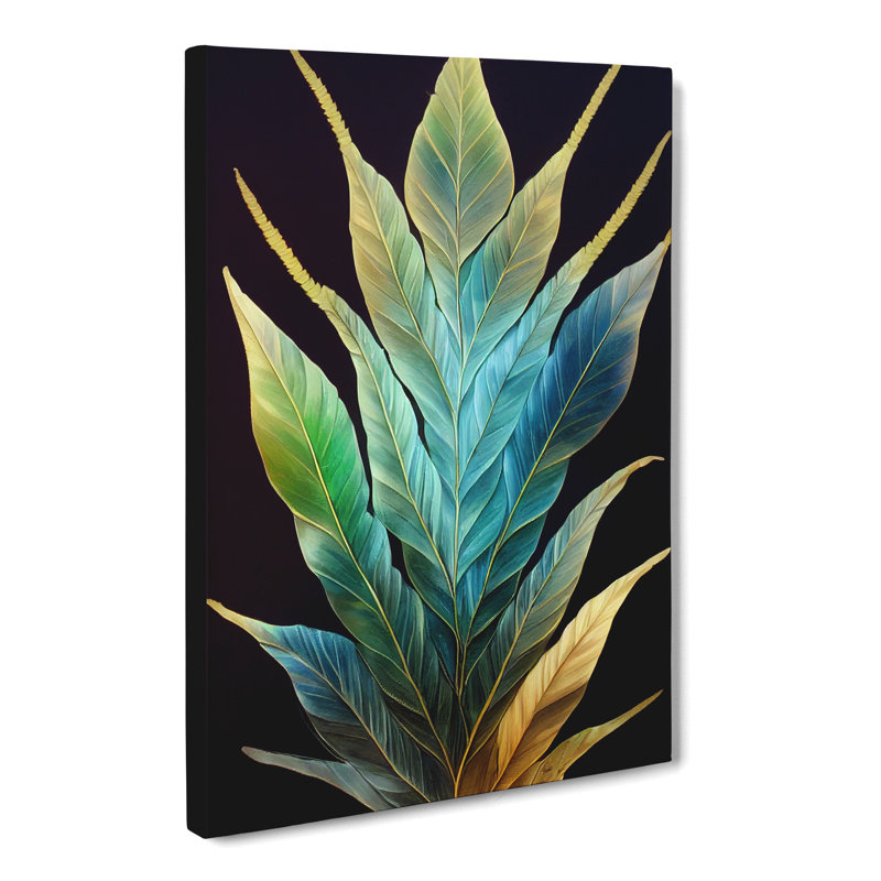 Grateron Fern Leaf Crystal - Wrapped Canvas, 60cm H x 40cm W x 3cm D