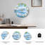 «Mountain Lake», horloge murale en verre-269712367