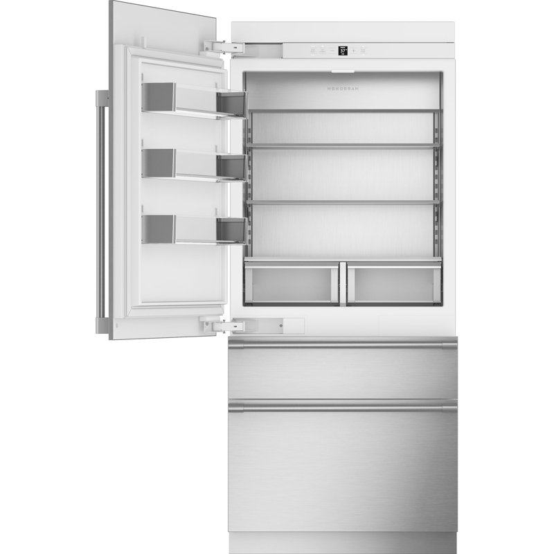 Monogram 36" Panel-Ready Integrated Bottom-Freezer Refrigerator- Left Hinge