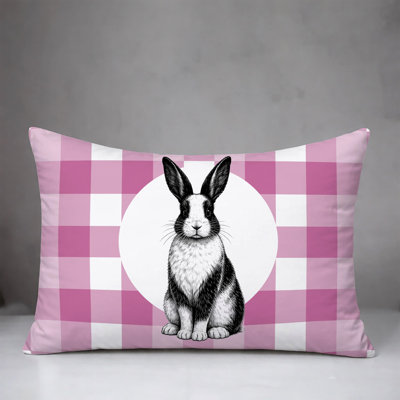 Rabbit Indoor/Outdoor Reversible Pillow