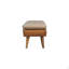 Banc rembourré en cuir Boucle Buffalo Hide, brun clair et beige-131069133
