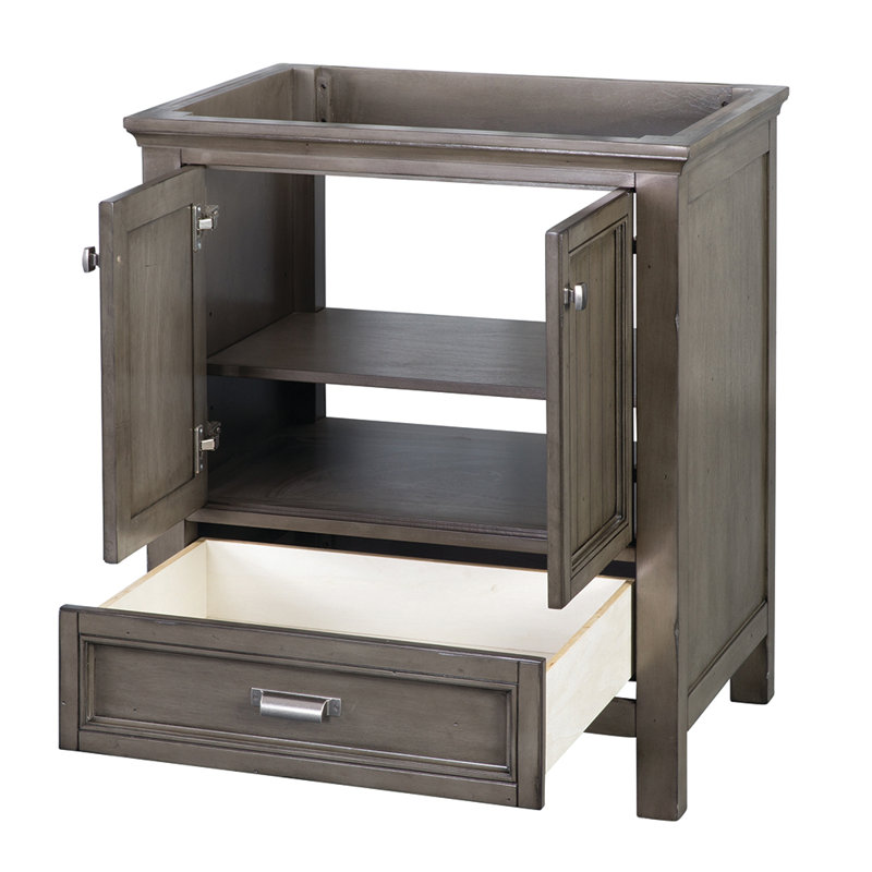 Melgar 30'' Single Bathroom Vanity Base Only, Distressed Gray