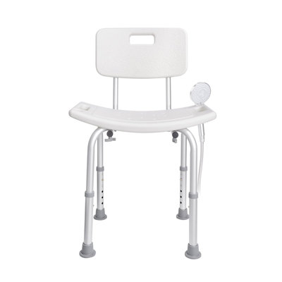 Shower Chair, Shower Seat With Back, Adjustable Height Shower Stool, Shower Chair For Inside Shower Bathtub, Non-Slip Bathroom Bench Bath Chair For Elderly Disabled Handicap, 350 Lbs Capacity