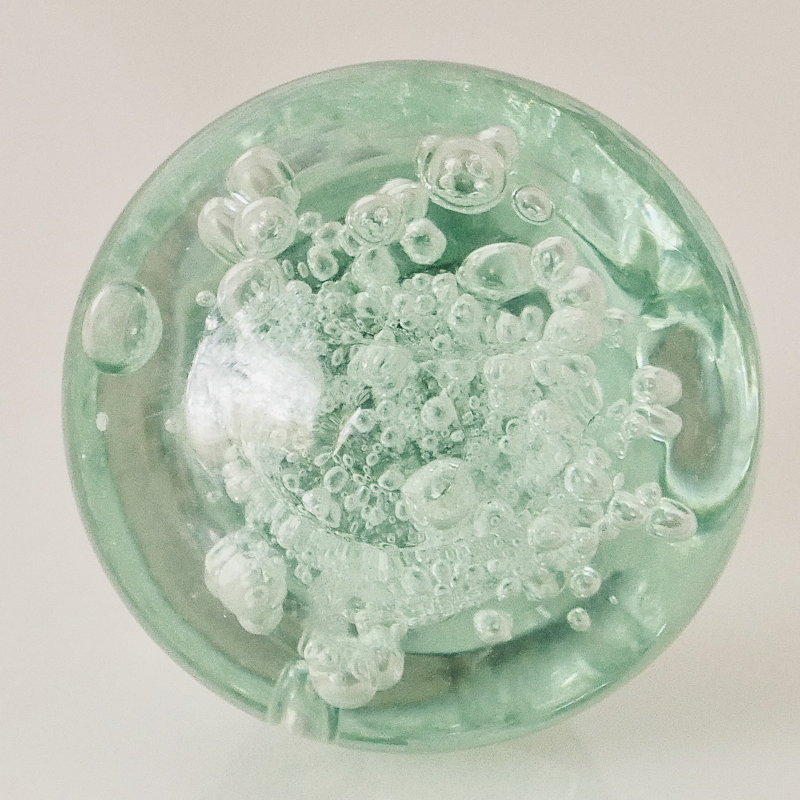 Bubble Glass Knob, Aqua