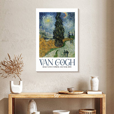 Affiche «Road with Cypress And Star Van Gogh»