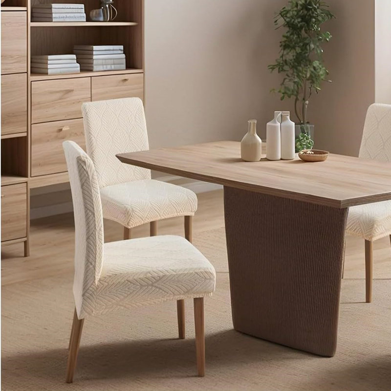 T-Cushion Dining Chair Slipcover, Beige