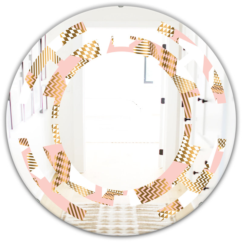 Miroir mural Space Rose Cubes I, H 23,6 po x l 23,6 po