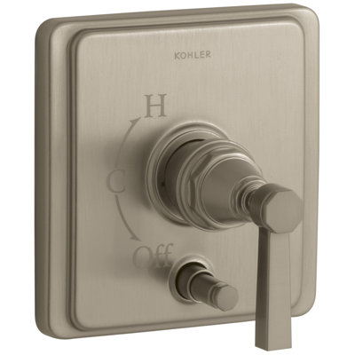 Robinet de douche à pression équilibrée avec inverseur et poignée levier simple Pinstripe® Rite-Temp