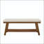 Banc rembourré en lin avec tablette de rangement inférieure - capacité de 350 lb-133331757-133331762