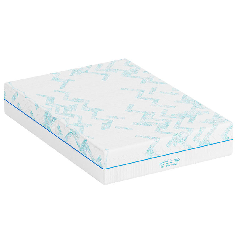 10-Inch RV Latex Memory Foam Mattress In Short King Size With Breathable Cooling Technology And Medium-Firm Support For Optimal Spinal Alignment.