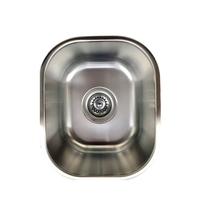 Italia Kitchen Series 12" L x 10" W Undermount Kitchen Prep/Bar Sink Stainless Steel