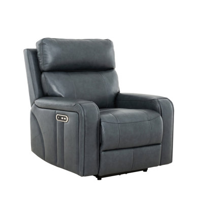 Fauteuil inclinable et oscillant Weston Leather Match - bleu