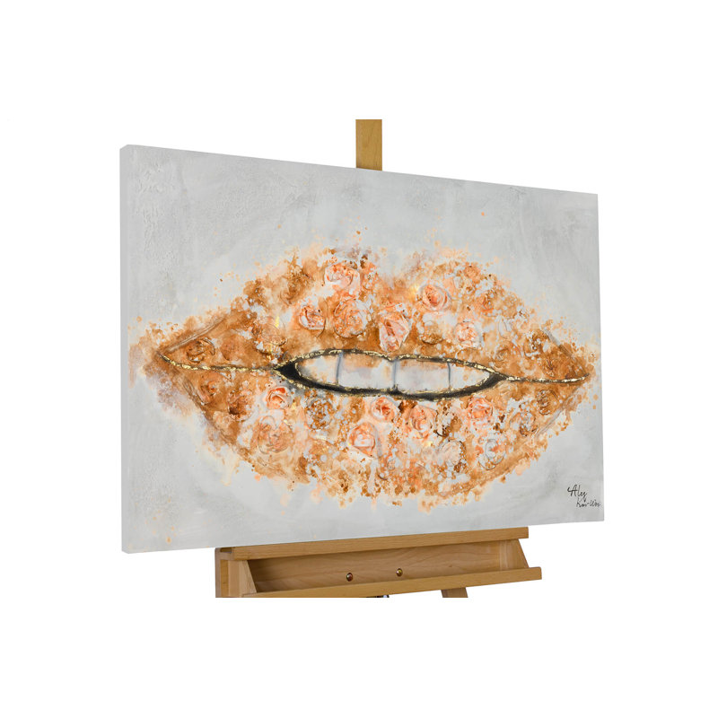 Hand -painted acrylic painting Sweet Lips