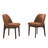  Bason 19.5" High Polyester Upholstered Dining Chairs with Solid Wood Legs-1222950284