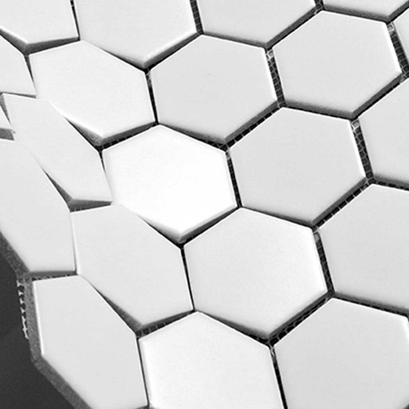HoneyComb 12" x 12" Porcelain Mosaic Wall & Floor Tile, White
