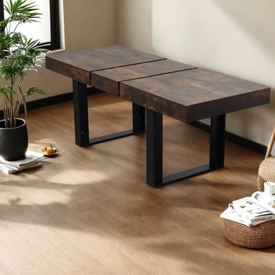 Tables de salle à manger extensibles (table seulement, sans chaises, avec plateau et pieds), cuisine rustique en panneau de fibres à densité moyenne