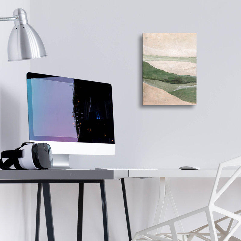 Art mural en verre Wrought Studio «Green Field» par Sheila, H 16 po x l 12 po x P 0,13 po