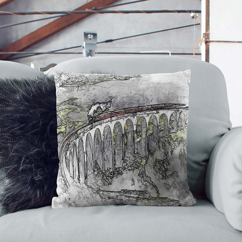 Square Cushion, 40cm H x 40cm W x 15cm D, White