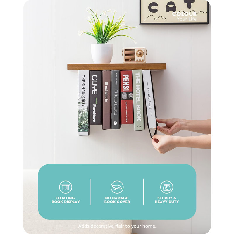 2.5cm H x 41cm W Floating Bookcase