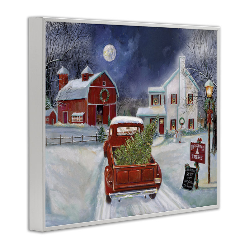 Giclée encadrée «Entrant dans un arbre de Noël» par Ruane Manning, H 11 po x l 14 po