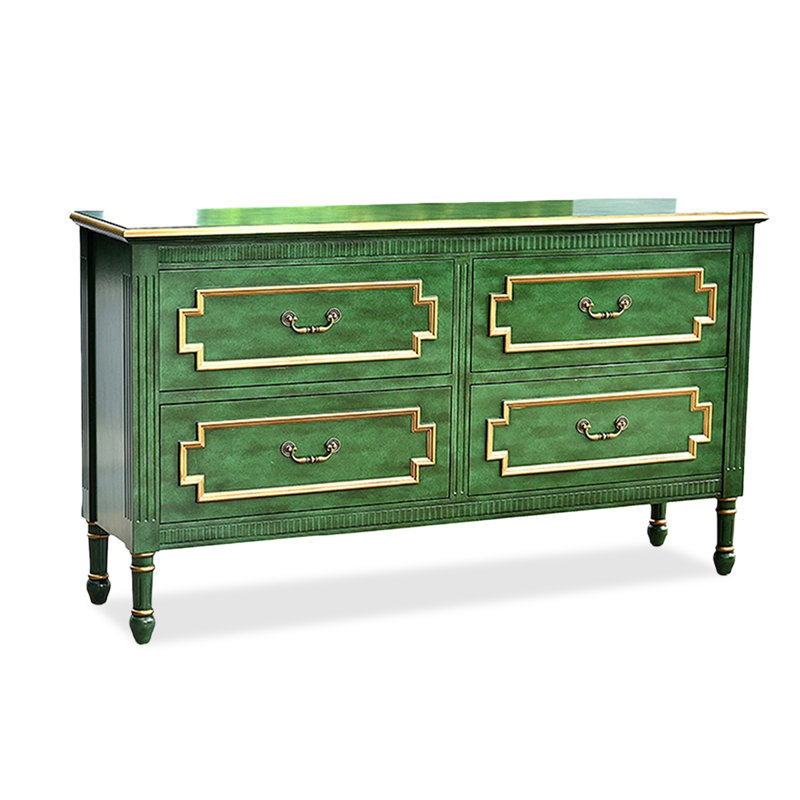 Buffet vert massif et bois manufacturé