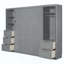 Lit escamotable avec armoire, tiroirs et tablettes Murphy