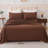 Solid Color 4-Piece Bed Sheet Set With Ultra-Fine Fiber Suitable For Family Bedrooms-117551120-117551114