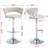 Of 2 Bar Stools, Cream, - Metal Base, Adjustable Height, Velvet Seat, Swivel For Modern Taste Cream Stools (2), Footrest & Height Adjustable, Comfortable And Practical Seating In Living Spaces-117950920