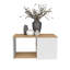 Table basse, 2 tablettes, blanc / chêne naturel