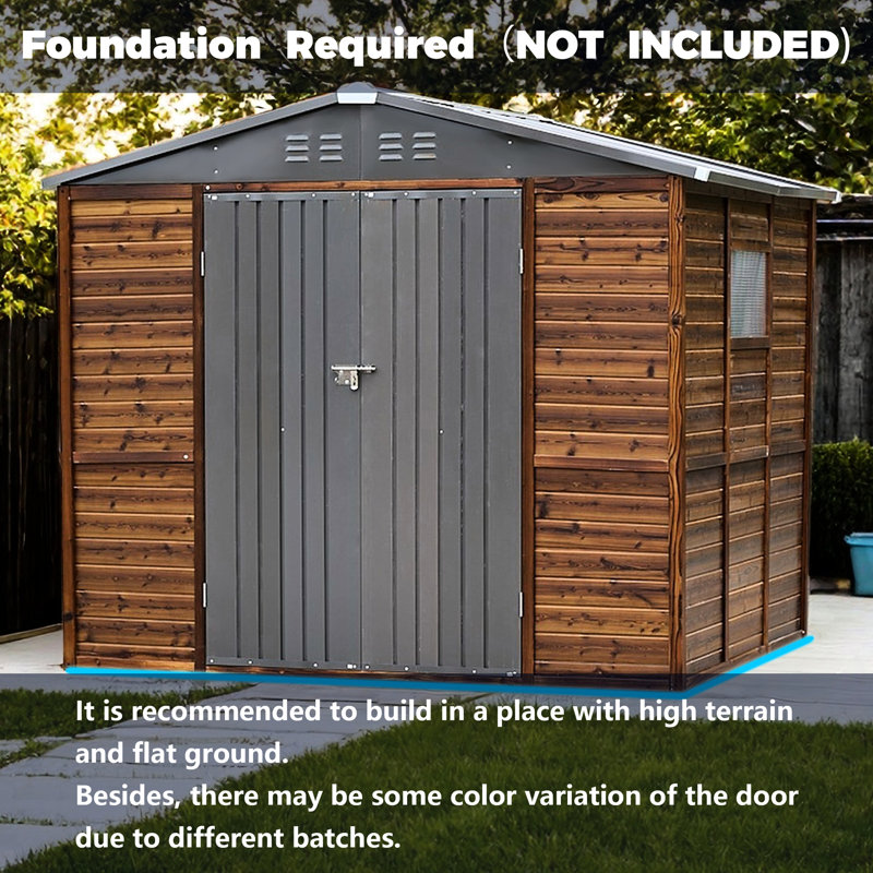 6*8Ft Outdoor Workshop - Materials & Functional Windows Storage Ventilated For Control