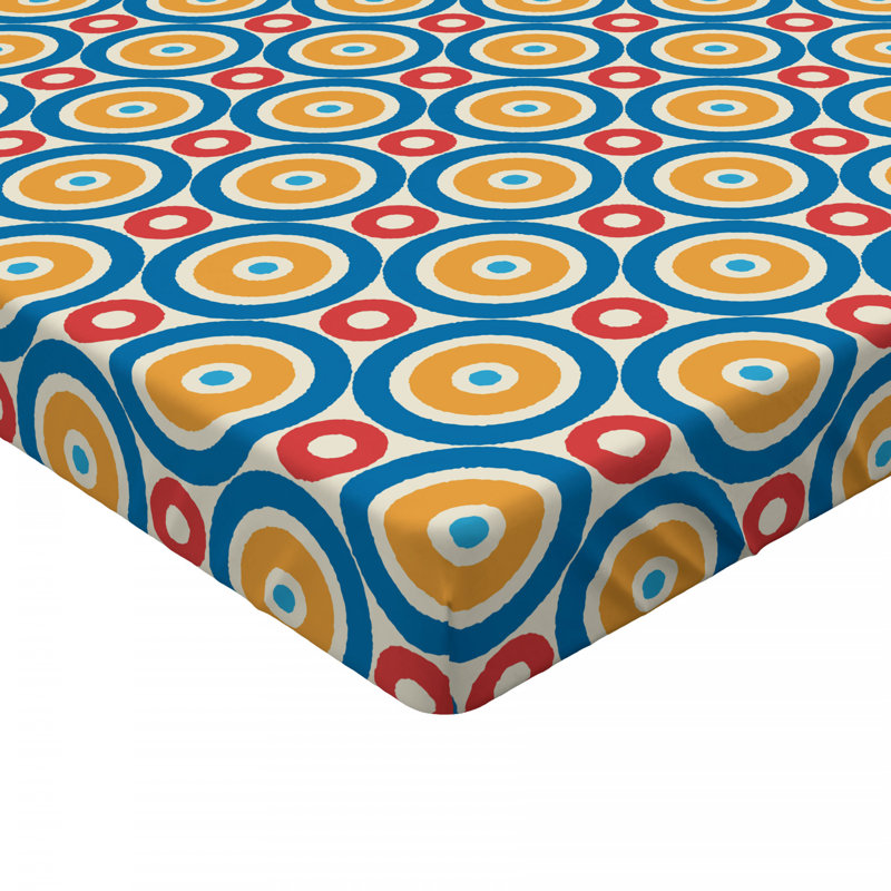 Microfiber Geometric Fitted Sheet, Full Fitted Sheet